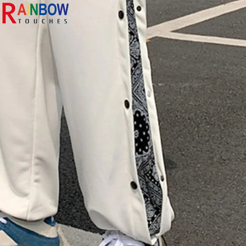 Rainbowtouches Fashion Classic Brand Mens Casual Pants Bandana Pattern Trousers Loose Outdoor Sporst Style Boy Tie Feet Overalls Street King Limited