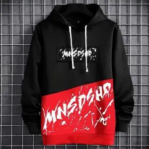 Black Hip Hop Hoodie Men Casual Punk Sweatshirts Streetwear Cool Women Autumn Oversized Male Fashion Patchwork Hooded Hoodie Daulet Apparel