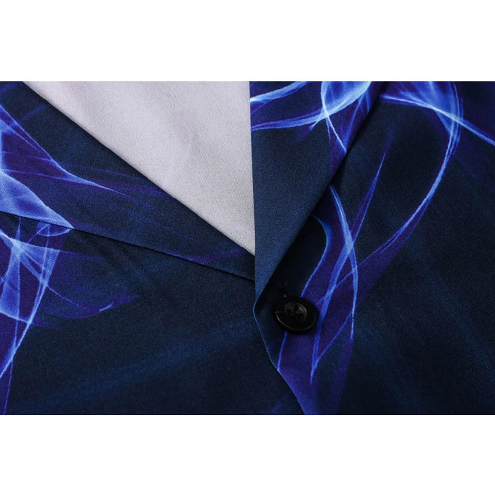 Dark Icon Blue Flame Polo Shirt Men Summer Light Weight Material Hawaiian Shirts Streetwear Men's Shirt Street King Limited