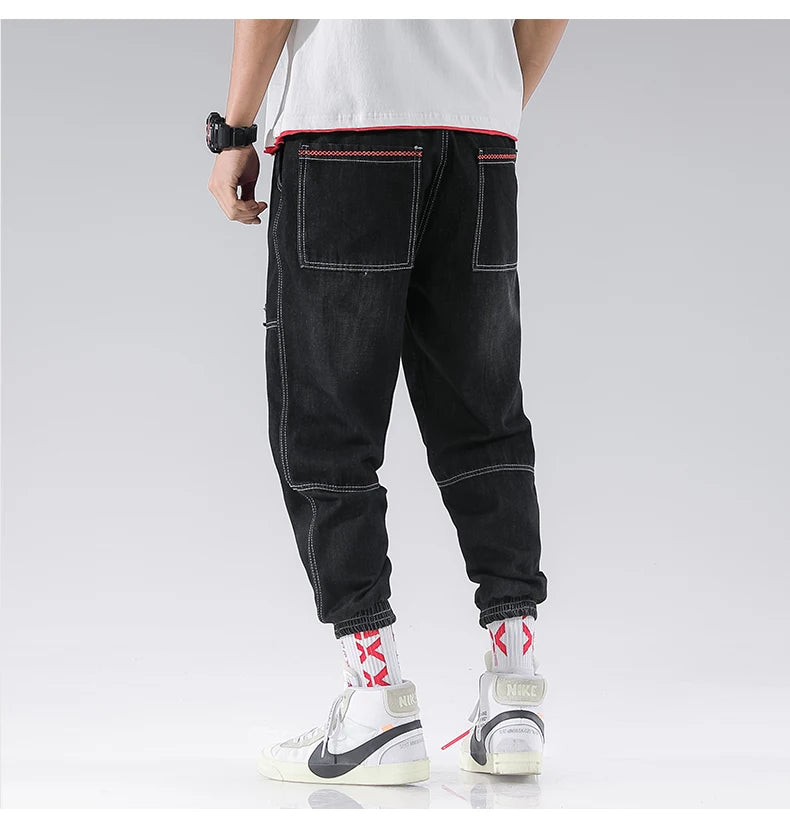 2023 new streetwear hip hop cargo pants mens jeans elastic harun joggers in autumn and spring men clothing unique joggers style 2571