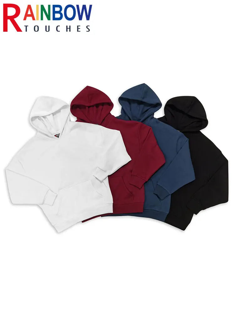 rainbowtouches quality pure cotton 2 piece couple hoodie solid color hip hop casual sportswear pullover mens pants plush unique default style 272