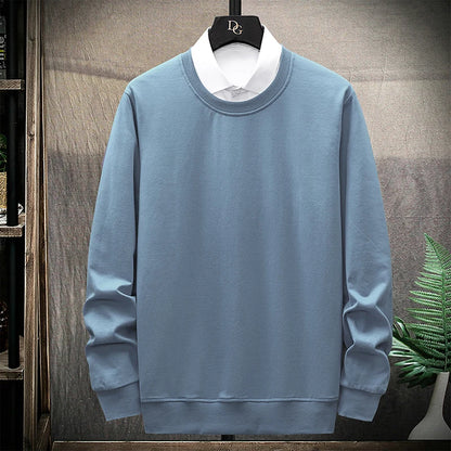 Spring Autumn Men's Hoodies Hip Hop Harajuku Fashion Solid Color Sweatshirt Men Casual 100%Cotton Men Clothing O-Neck Hoodies Street King Limited