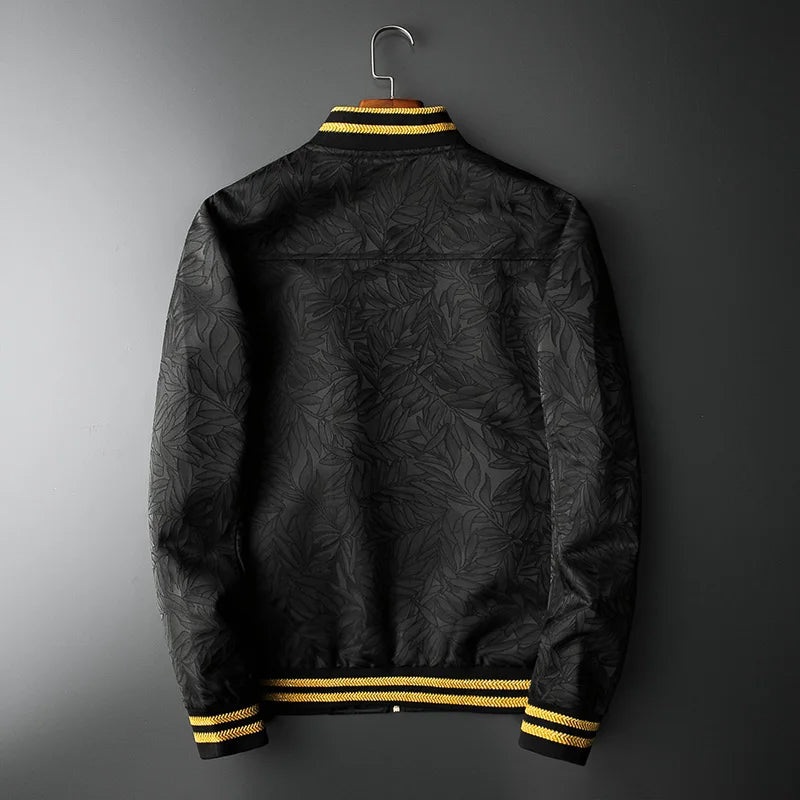 new men luxury rib sleeve embroidered flowers leopard striped couple baseball coats jackets abstract digital coat motor n244 unique default style 1699