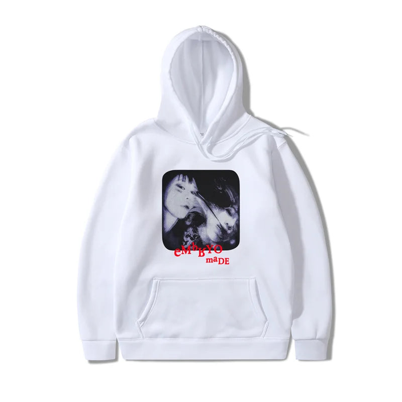 2021 Illusion Girl Letter Print Harajuku Hoodie Sweatshirt Hip Hop Streetwear Hoodie Cotton Autumn Winter Fleece Pullover 3XL Street King Limited