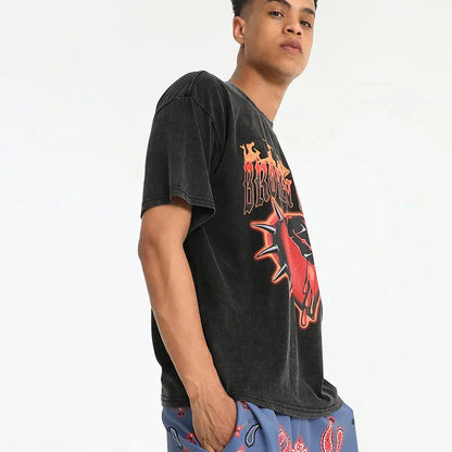 Rainbowtouches Oversized T-shirt Hip Hop Unisex Washed T Shirt Half Sleeve Women Print Love Youth High Street T Shirts Mens Street King Limited