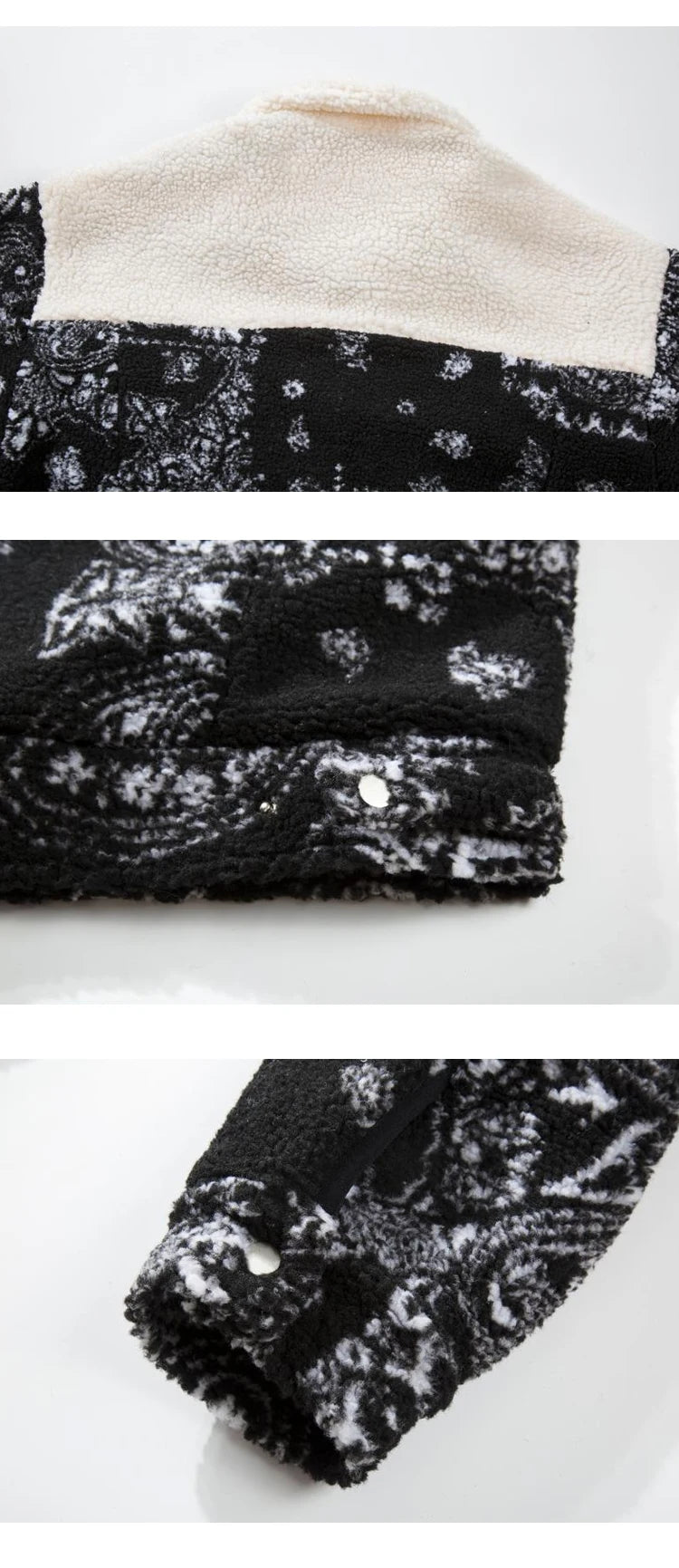 mens paisley fleece jackets coats fashion hairy single button loose bomber outerwears casual warm parkas thick streetwear jacket unique default style 5319