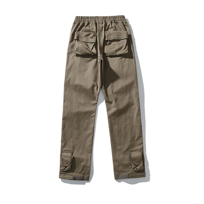High Street Multi-pocket Drawstring Overalls Mens Straight Vibe Style Oversize Casual Cargo Pants Hip Hop Loose Baggy Trousers Street King Limited
