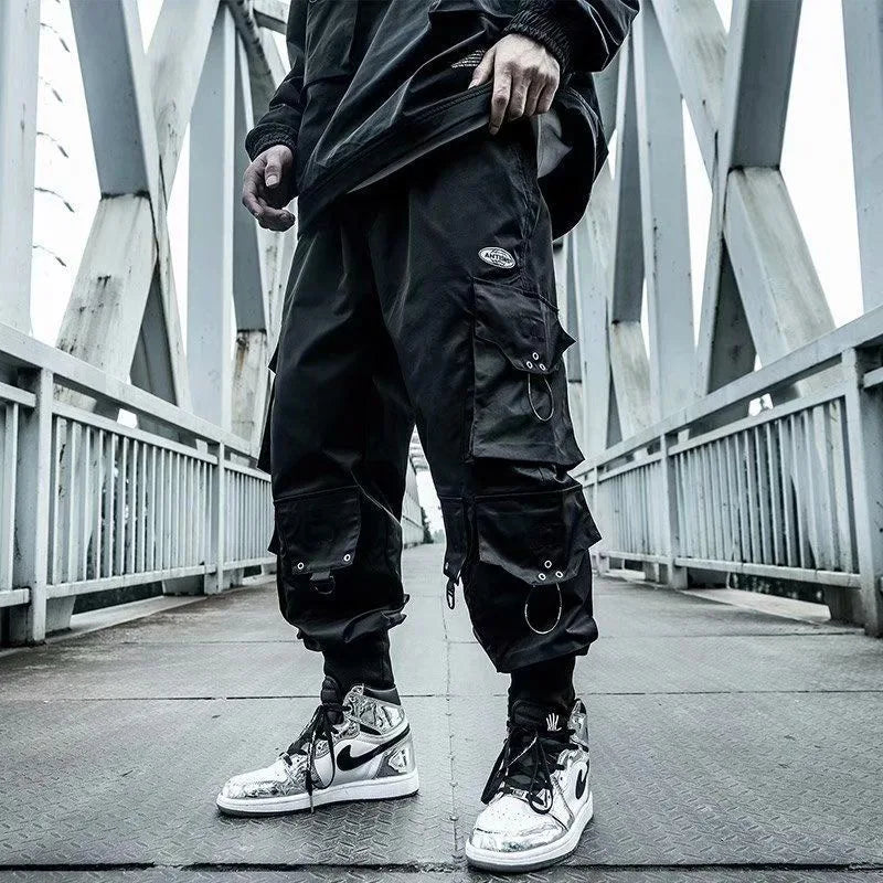 arens cargo pants men joggers hip hop techwear pants hippie cargo trousers for men streetwear plus size pockets oversize a18 unique joggers style 4059