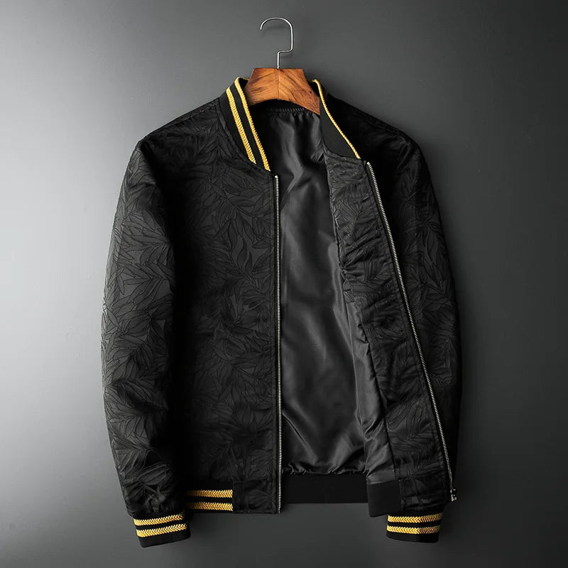 new men luxury rib sleeve embroidered flowers leopard striped couple baseball coats jackets abstract digital coat motor n244 unique default style 1695