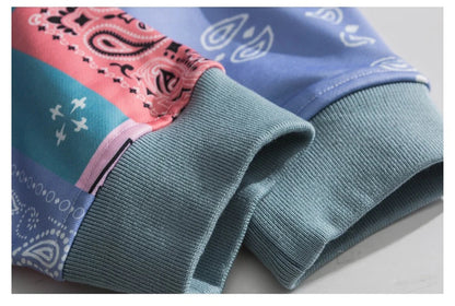 Bandana Patchwork Hoodies Sweatshirts Streetwear 2020 Autumn Mens Hip Hop Casual Hooded Pullover Hoodie Harajuku Tops WY086 Street King Limited
