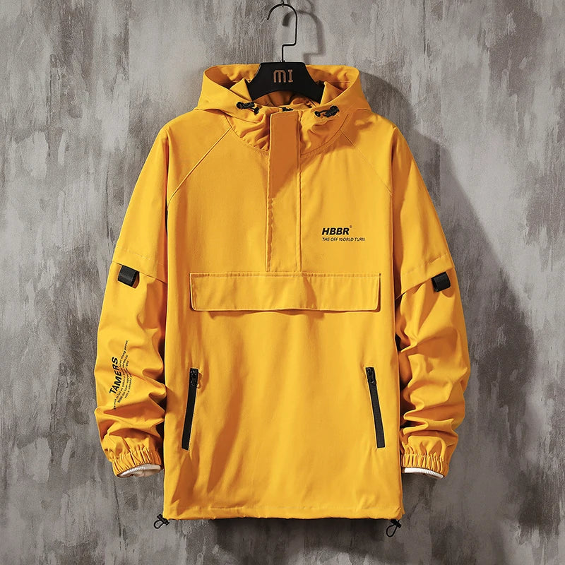 2023 men streetwear jackets and coats hip hop harajuku mens windbreaker overcoat mens clothing urban fashion pants