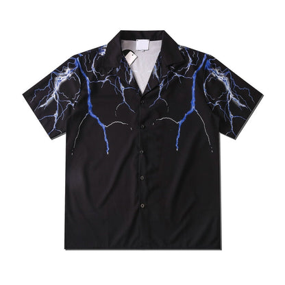 "Black Lighting" Unisex Men Women Streetwear Graphic Shirt Daulet Apparel