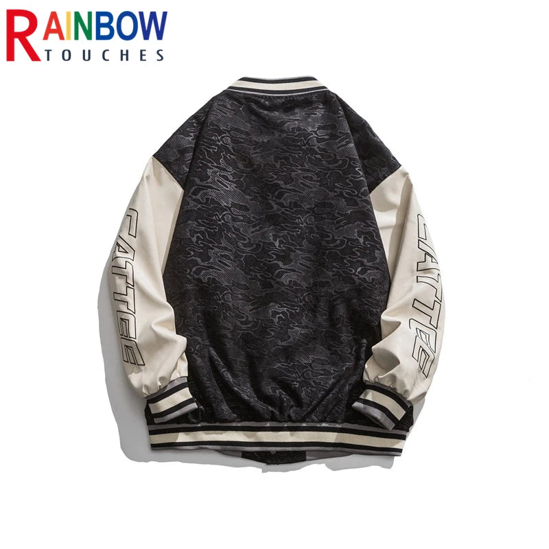 rainbowtouches 2021 new jacket men unisex street jackets letter embroidered baseball uniform hip hop mens superior quality coat unique default style 4445
