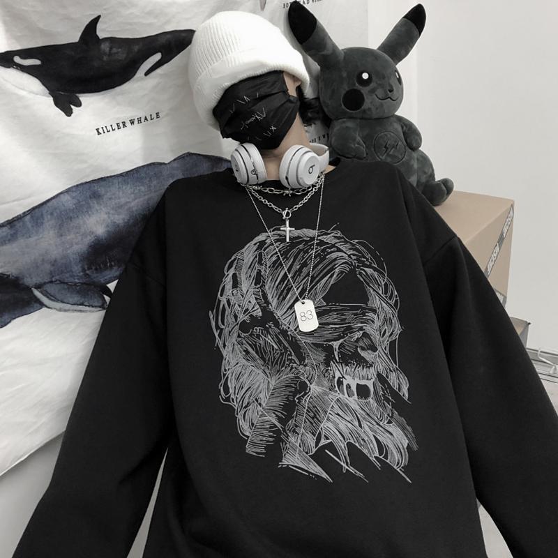 "Disturbed" Unisex Men Women Streetwear Graphic Long Sleeve Sweater Daulet Apparel