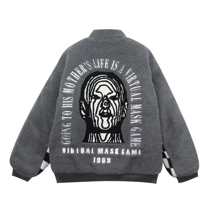 men hip hop harajuku letter embroidery fleece jackets and coats new outerwears winter warm thick streetwear bomber jacket parkas unique default style 5034