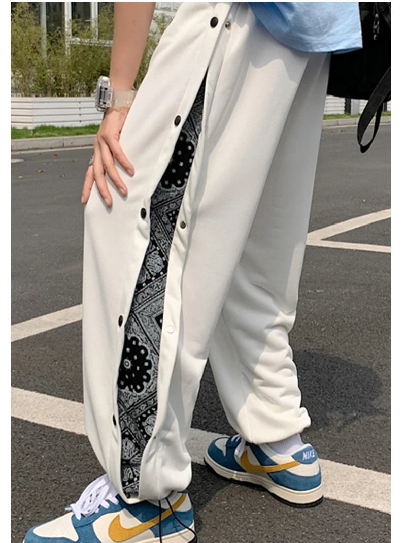 Rainbowtouches Fashion Classic Brand Mens Casual Pants Bandana Pattern Trousers Loose Outdoor Sporst Style Boy Tie Feet Overalls Street King Limited