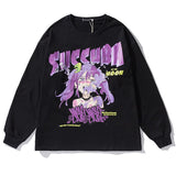 "Purple Waves" Unisex Men Women Streetwear Graphic Sweatshirt Daulet Apparel