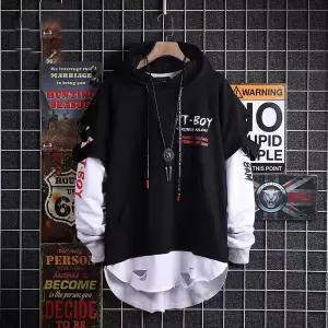 Cool Japanese Funny Printed Fleece Hoodies Boys Winter Japan Hip Hop Casual Sweatshirts Streetwear Males Spring High Street Tops Daulet Apparel