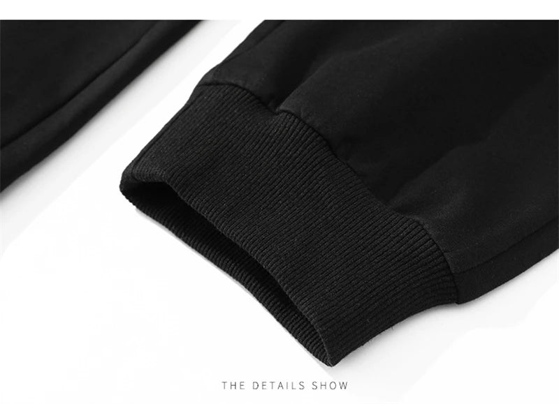 2025 autumn mens sport pants casual knitted trousers with zipper pockets solid color jogger pants male pantalon chandal hombre unique joggers style 743