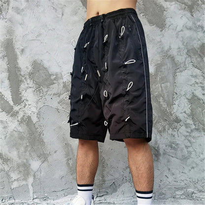 rainbowtouches brand mens male new celebrity slapstring high street shorts athletic comfortable outdoor sports elastic half pant unique shorts style 593