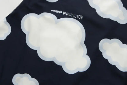 Streetwear Gonthwid Shirt Harajuku Clouds Print Shirt Jackets Coats Streetwear Hi Gonthwid Shirt Harajuku Clouds Print Shirt Jackets Coats Streetwear Hip Hop Harajuku Summer Fashion Men Short Sleeve Button Tops Fashion Sweater Jacket With Graphic Design For Men