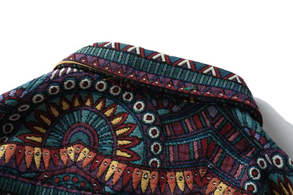 Streetwear Gonthwid Knitted Shirts Harajuku Geometry Nation Style Flowers Button Gonthwid Knitted Shirts Harajuku Geometry Nation Style Flowers Button Shirt Streetwear Hip Hop Casual Long Sleeve Tops Coats Fashion Sweater Jacket With Graphic Design For Men
