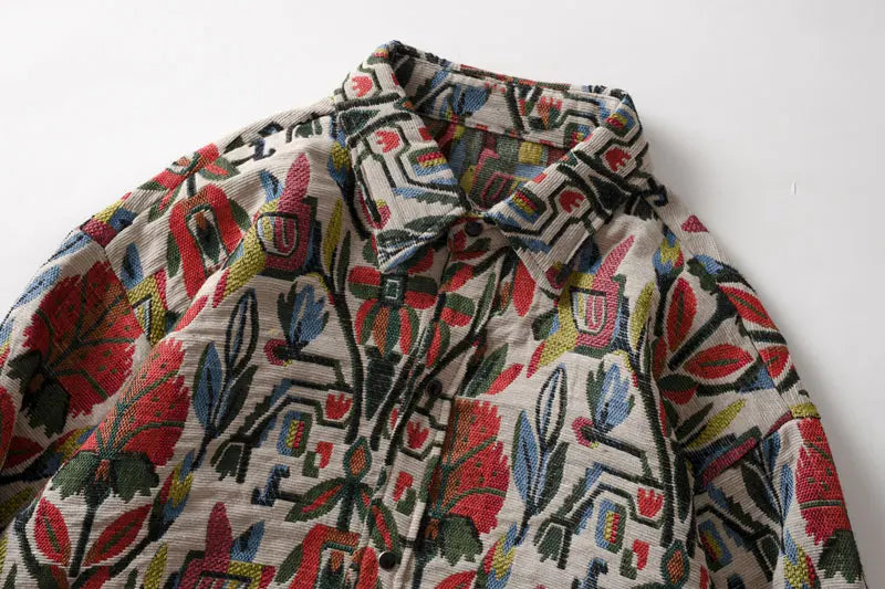Streetwear Gonthwid Southwestern Aztec Tribal Indian Button Shirts Streetwear Hip Gonthwid Southwestern Aztec Tribal Indian Button Shirts Streetwear Hip Hop Casual Flowers Patterned Long Sleeve Shirt Coats Tops Fashion Sweater Jacket With Graphic Design For Men