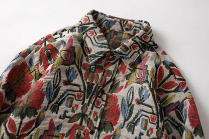 Streetwear Gonthwid Southwestern Aztec Tribal Indian Button Shirts Streetwear Hip Gonthwid Southwestern Aztec Tribal Indian Button Shirts Streetwear Hip Hop Casual Flowers Patterned Long Sleeve Shirt Coats Tops Fashion Sweater Jacket With Graphic Design For Men