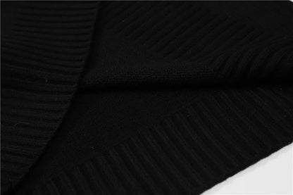 Hip Hop Skull Knitted Oversized Sweater Mens Letter Embroidery O-neck Long Sleeve Pullover Streetwear Loose Sweaters Clothing Street King Limited