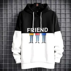 Black Hip Hop Hoodie Men Casual Punk Sweatshirts Streetwear Cool Women Autumn Oversized Male Fashion Patchwork Hooded Hoodie Daulet Apparel