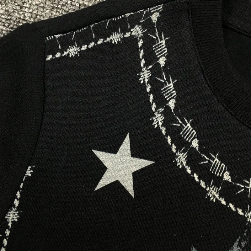 New  High High Men Thorns Jesus star Hoodies Hoody hooded Sweatshirts velvet Cotton Drake Thicken Fleece Kenye #d22 Street King Limited