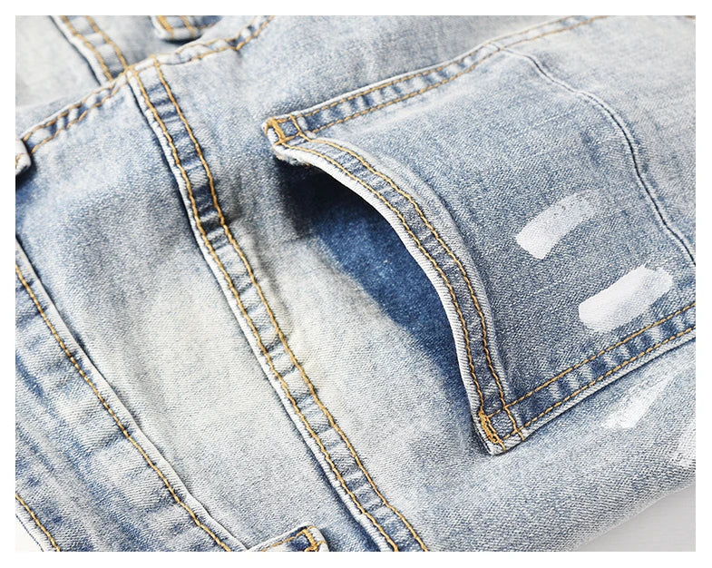 graffiti printed ripped destroied denim jean mens distressed biker jeans with sequins 2018 fashion high street slim pants jogger unique joggers style 2348