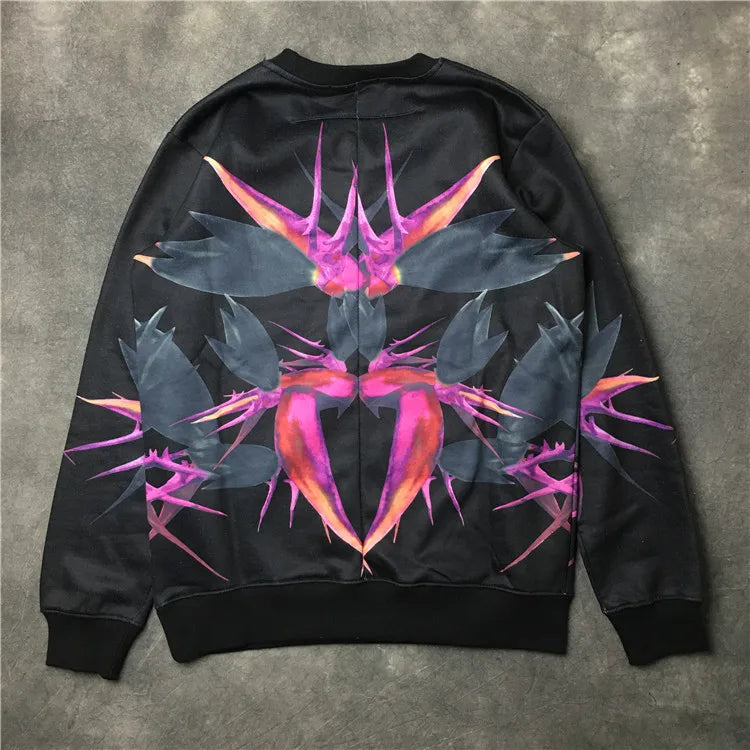 New  Baolideng Men Abstract flowers gentleman Hoodies Hoody hooded Sweatshirts velvet Cotton Drake Thicken Fleece #E1 Street King Limited