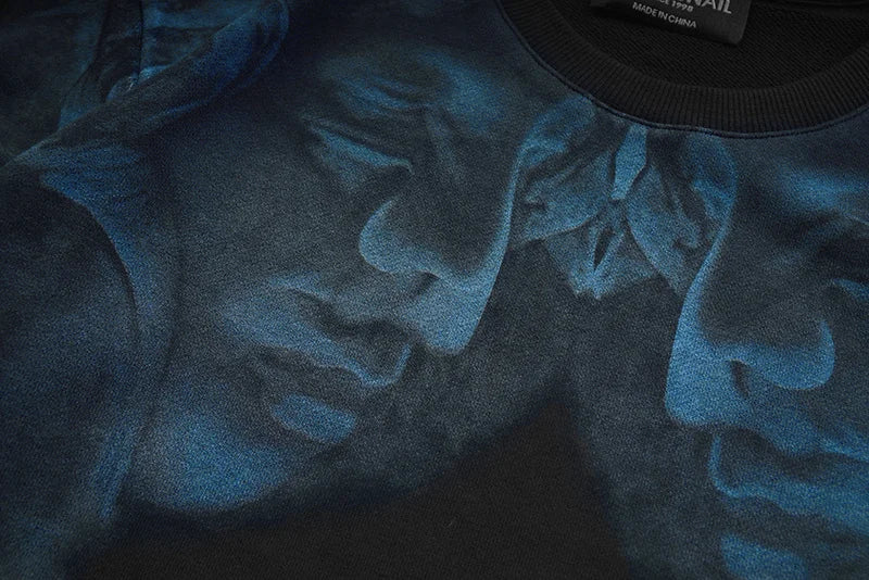 New  Baoliden High Men Double Blue portrait Kenye Hoodies Hoody hooded Sweatshirts velvet Cotton Drake Thicken Fleece #d89 Street King Limited