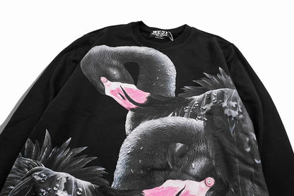 New  High High Men Flamingo swan Hoodies Hoody hooded Sweatshirts velvet Cotton Drake Thicken Fleece Youth popular #D85 Street King Limited