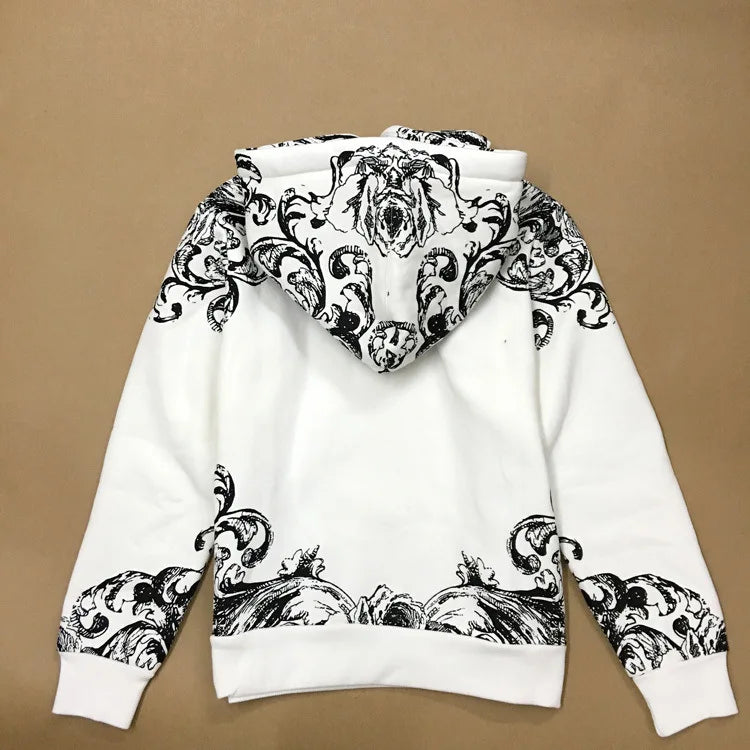 New  High Crown bee flocking Classic Unisex Hoodies Hoody hooded Sweatshirts velvet Cotton Drake Thicken Fleece #D13 Street King Limited