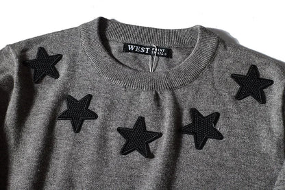 New 2021 Men Luxury Winter gentleman Embroidered stars stripes Knit Casual Sweaters pullover Asian Plug Size High Drake #H73 Street King Limited