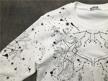 New 2018 Men Scorpio constellation pattern Hoodies Hoody hooded Sweatshirts velvet Cotton Drake Thick Fleece Street Hip hop #H29 Street King Limited