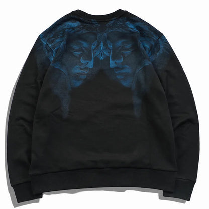 New  Baoliden High Men Double Blue portrait Kenye Hoodies Hoody hooded Sweatshirts velvet Cotton Drake Thicken Fleece #d89 Street King Limited