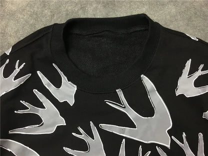 New  Men Full of Swallows Hoodies Hoody hooded Sweatshirts velvet Cotton Drake Thick Fleece Street Hip hop #E153 Street King Limited