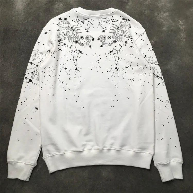 New 2018 Men Scorpio constellation pattern Hoodies Hoody hooded Sweatshirts velvet Cotton Drake Thick Fleece Street Hip hop #H29 Street King Limited