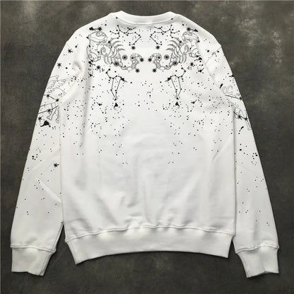 New 2018 Men Scorpio constellation pattern Hoodies Hoody hooded Sweatshirts velvet Cotton Drake Thick Fleece Street Hip hop #H29 Street King Limited