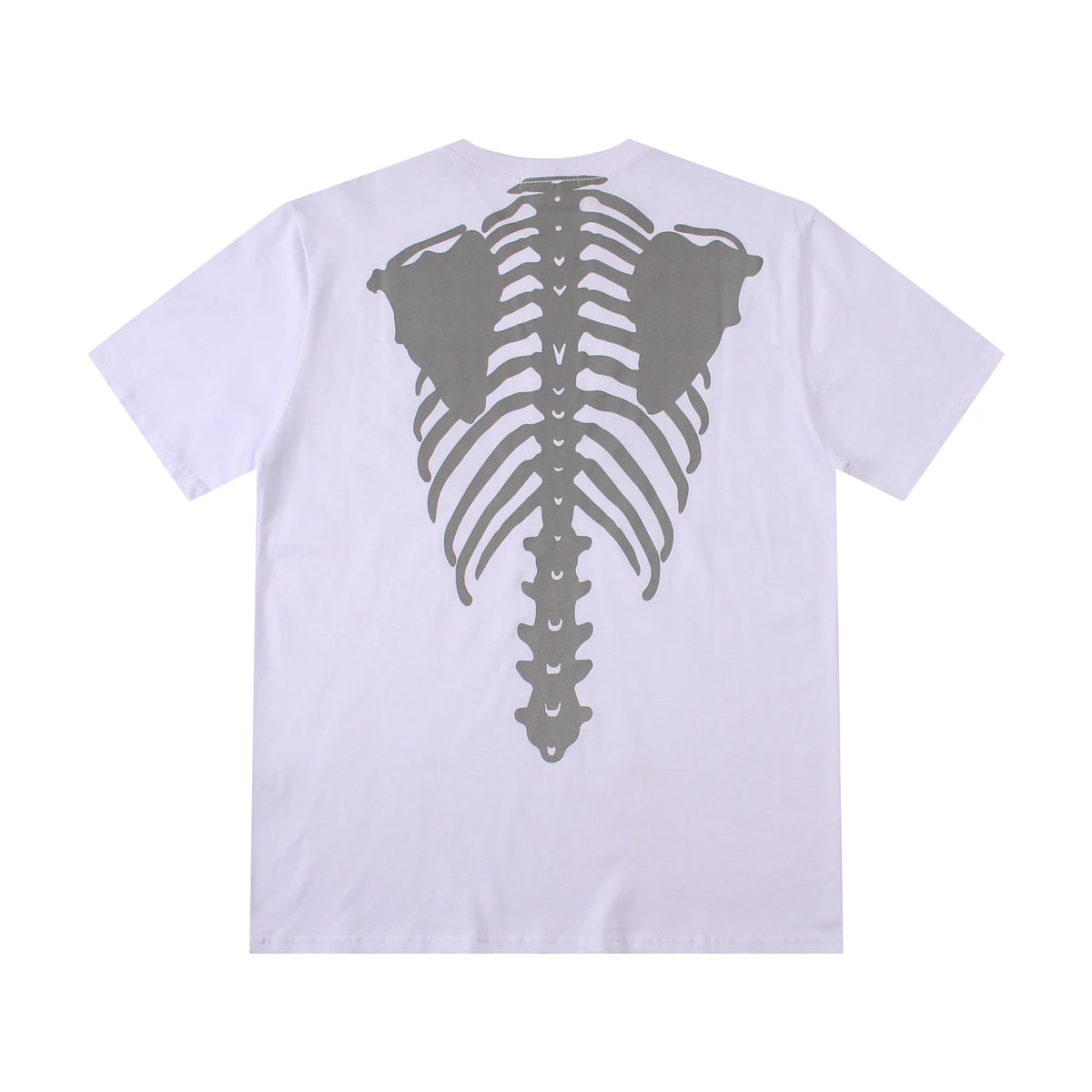 Men's Fashion Reflective Skull Printed T-shirts New Casual Loose Short-sleeved Crew Neck Tees Hip Hop Streetwear Loose Tops Street King Limited