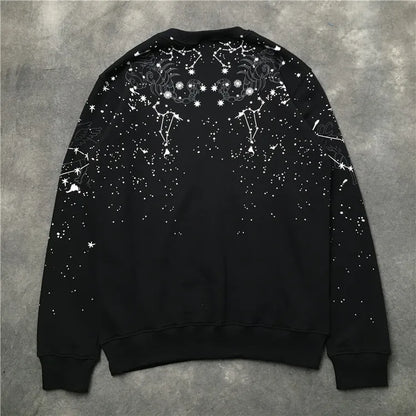 New 2018 Men Scorpio constellation pattern Hoodies Hoody hooded Sweatshirts velvet Cotton Drake Thick Fleece Street Hip hop #H29 Street King Limited