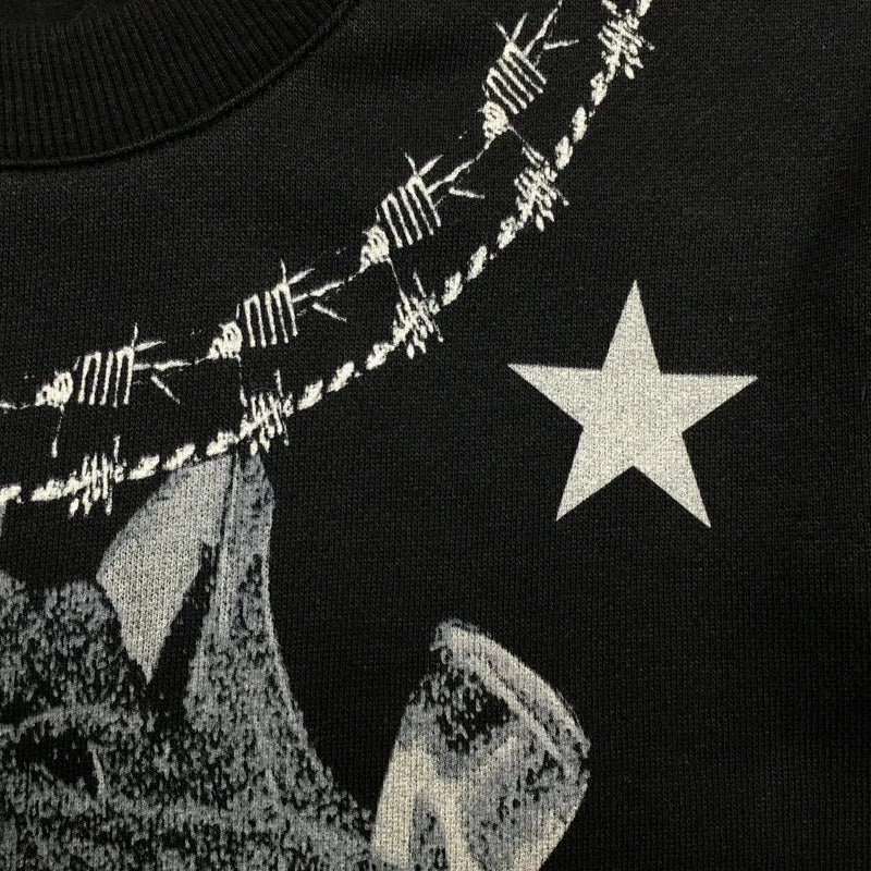 New  High High Men Thorns Jesus star Hoodies Hoody hooded Sweatshirts velvet Cotton Drake Thicken Fleece Kenye #d22 Street King Limited