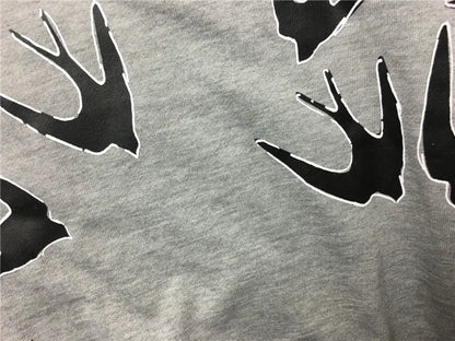New  Men Full of Swallows Hoodies Hoody hooded Sweatshirts velvet Cotton Drake Thick Fleece Street Hip hop #E153 Street King Limited