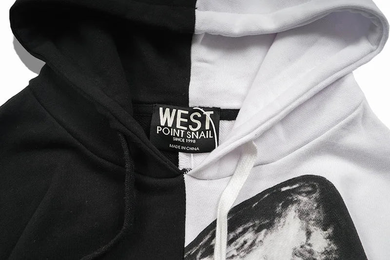 New  Baolideng High Men Shark teeth Yin yang Hoodies Hoody hooded Sweatshirts velvet Cotton Drake Thicken Fleece #E22 Street King Limited