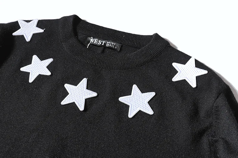 New 2021 Men Luxury Winter gentleman Embroidered stars stripes Knit Casual Sweaters pullover Asian Plug Size High Drake #H73 Street King Limited