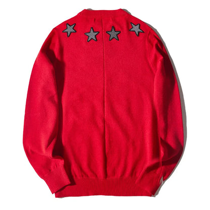 New 2022 Man Luxury Winter gentleman Embroidered stars Knit Casual Sweaters pullover Asian Plug Size High quality Drake #H72 Street King Limited