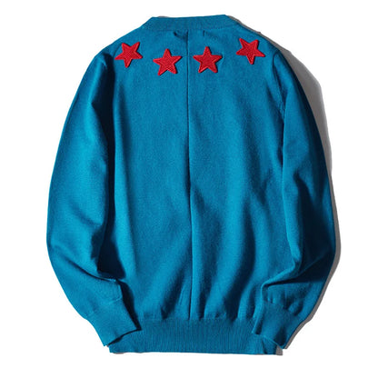 New 2022 Man Luxury Winter gentleman Embroidered stars Knit Casual Sweaters pullover Asian Plug Size High quality Drake #H72 Street King Limited